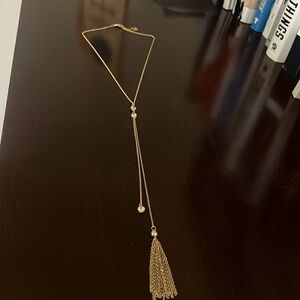 Gold long necklace
